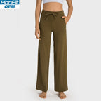 Womens Casual Activewear 80%nylon 20%spandex Trousers DL336 print logo 6