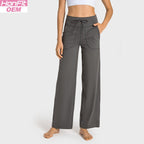 Womens Casual Activewear 80%nylon 20%spandex Trousers DL336 print logo 11