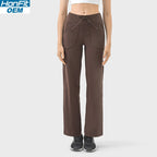 Womens Casual Activewear 80%nylon 20%spandex Trousers DL336 print logo 7