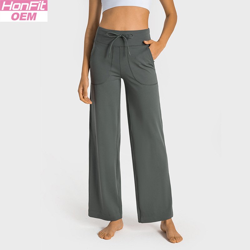 Womens Casual Activewear 80%nylon 20%spandex Trousers DL336 print logo 16