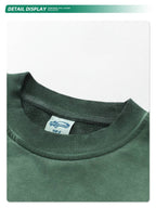 Mens Streetwear Washed 100% cotton Sweatshirt DQ-2323 print logo 65