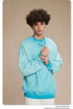 Mens Streetwear Washed 100% cotton Sweatshirt DQ-2323 print logo 61