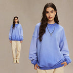 Mens Streetwear Washed 100% cotton Sweatshirt DQ-2323 print logo 10