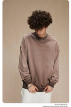 Mens Streetwear Washed 100% cotton Sweatshirt DQ-2323 print logo 43