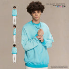 Mens Streetwear Washed 100% cotton Sweatshirt DQ-2323 print logo 12