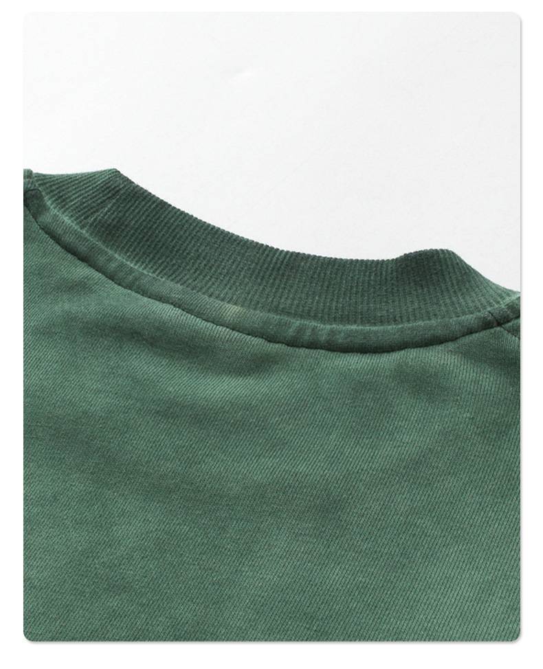 Mens Streetwear Washed 100% cotton Sweatshirt DQ-2323 print logo 68