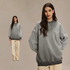 Mens Streetwear Washed 100% cotton Sweatshirt DQ-2323 print logo 4