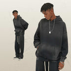 Mens Washed Vintage 52% cotton 48% polyester Hoodie DQ-2520 print logo 19