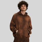 Mens Washed Oversized 58% cotton 42% polyester Hoodie DQ-2532 print logo 1