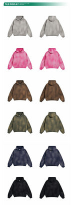 Mens Washed Oversized 58% cotton 42% polyester Hoodie DQ-2532 print logo 25
