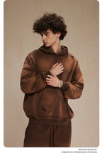 Mens Washed Oversized 58% cotton 42% polyester Hoodie DQ-2532 print logo 30
