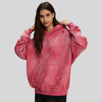 Mens Washed Oversized 58% cotton 42% polyester Hoodie DQ-2532 print logo 2