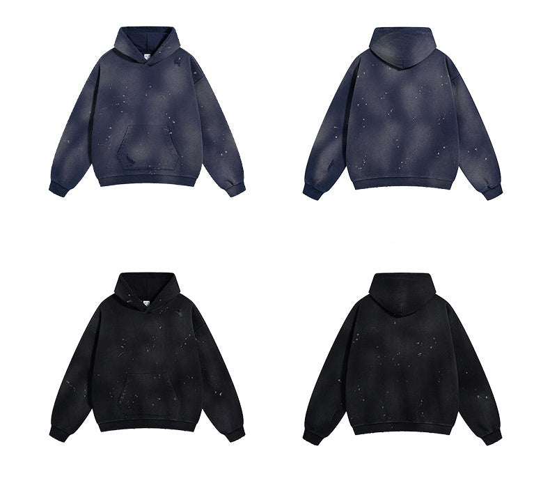 Mens Washed Oversized 58% cotton 42% polyester Hoodie DQ-2532 print logo 24