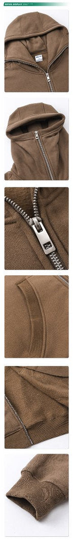 Mens Oversized Streetwear 52% cotton 48% polyester Zip Hoodie DQ-2595 print logo 37