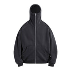 Mens Oversized Streetwear 52% cotton 48% polyester Zip Hoodie DQ-2595 print logo 15