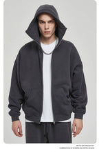 Mens Oversized Streetwear 52% cotton 48% polyester Zip Hoodie DQ-2595 print logo 31