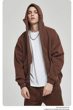 Mens Oversized Streetwear 52% cotton 48% polyester Zip Hoodie DQ-2595 print logo 23