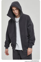 Mens Oversized Streetwear 52% cotton 48% polyester Zip Hoodie DQ-2595 print logo 32