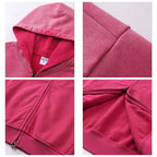 Mens Oversized Vintage 58% cotton 42% polyester Zip Hoodie DQ-2596 print logo 16