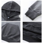 Mens Washed Distressed 100% cotton Hoodie DQ-2623 print logo 26