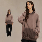 Mens Washed Distressed 100% cotton Hoodie DQ-2623 print logo 19
