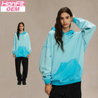 Mens Washed Distressed 100% cotton Hoodie DQ-2623 print logo 24
