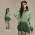 Mens Washed Distressed 100% cotton Hoodie DQ-2623 print logo 20
