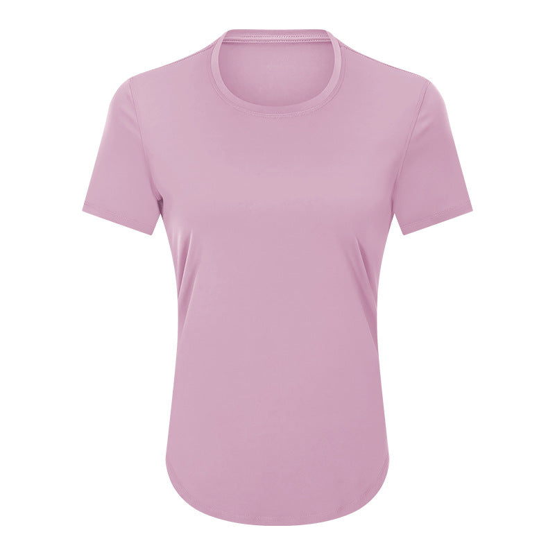 Womens Sports Training 80%Nylon 20%Spandex Tshirt DS075 print logo 9