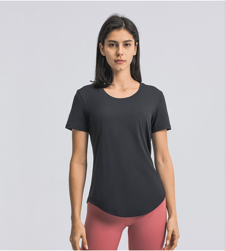 Womens Sports Training 80%Nylon 20%Spandex Tshirt DS075 print logo 53