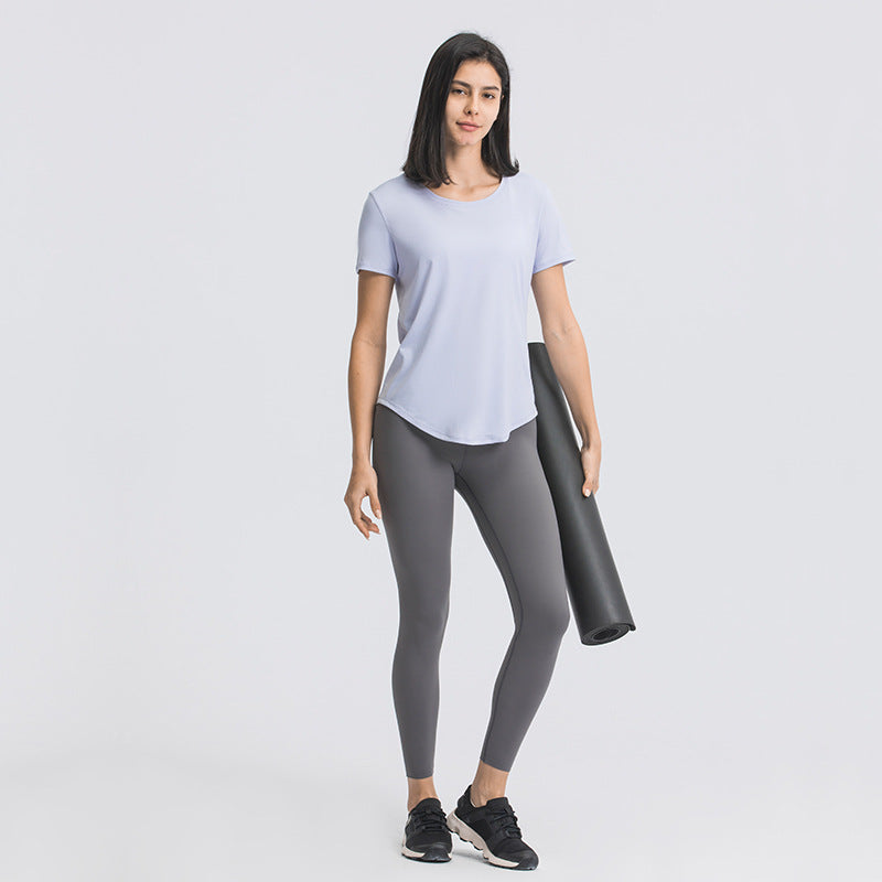 Womens Sports Training 80%Nylon 20%Spandex Tshirt DS075 print logo 14