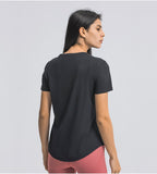 Womens Sports Training 80%Nylon 20%Spandex Tshirt DS075 print logo 54