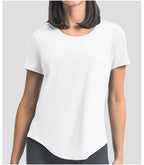 Womens Sports Training 80%Nylon 20%Spandex Tshirt DS075 print logo 27