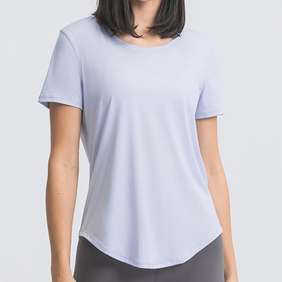 Womens Sports Training 80%Nylon 20%Spandex Tshirt DS075 print logo 19
