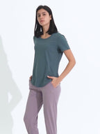 Womens Sports Training 80%Nylon 20%Spandex Tshirt DS075 print logo 12