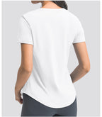 Womens Sports Training 80%Nylon 20%Spandex Tshirt DS075 print logo 28