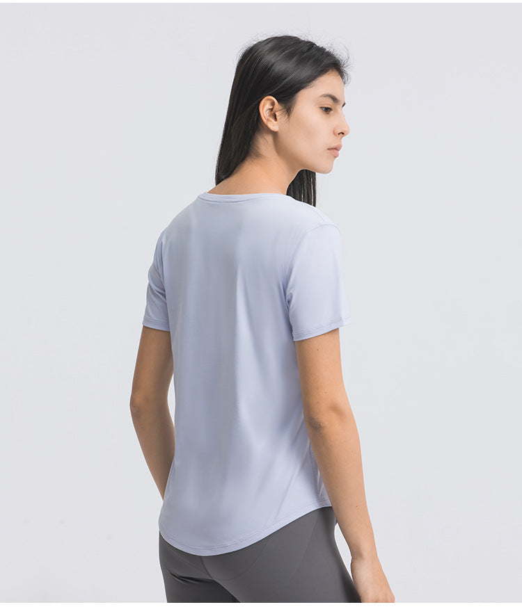 Womens Sports Training 80%Nylon 20%Spandex Tshirt DS075 print logo 36