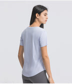Womens Sports Training 80%Nylon 20%Spandex Tshirt DS075 print logo 36