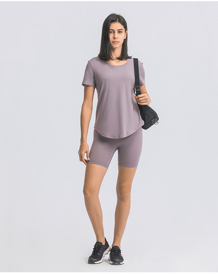 Womens Sports Training 80%Nylon 20%Spandex Tshirt DS075 print logo 40