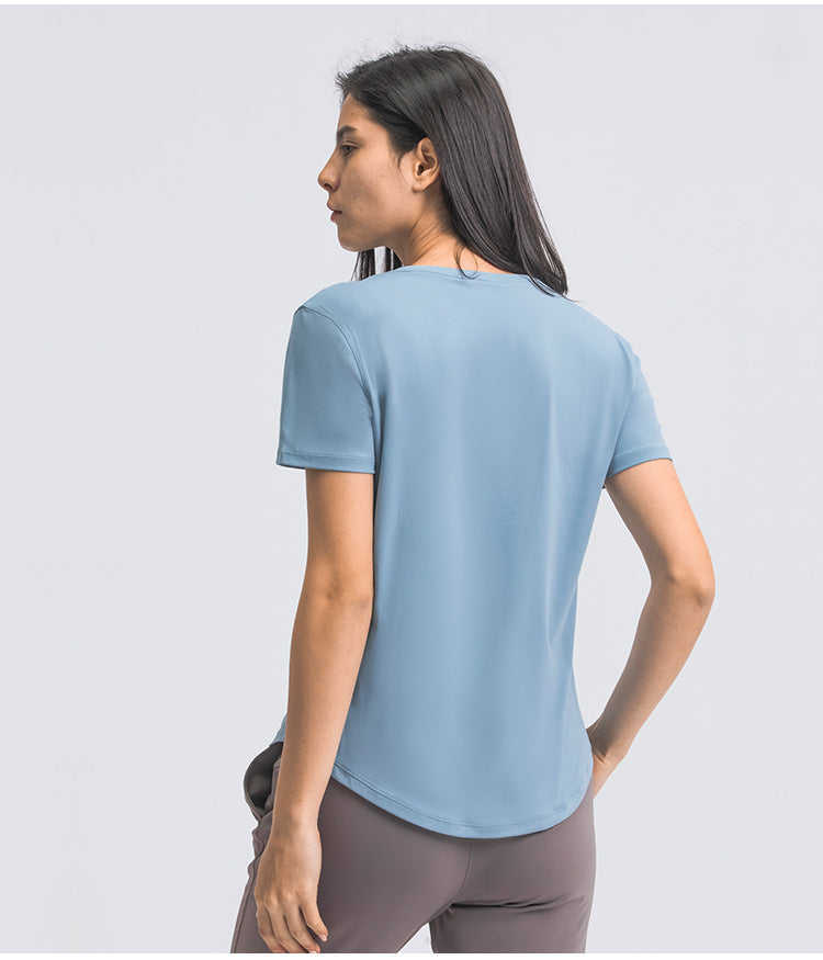 Womens Sports Training 80%Nylon 20%Spandex Tshirt DS075 print logo 44