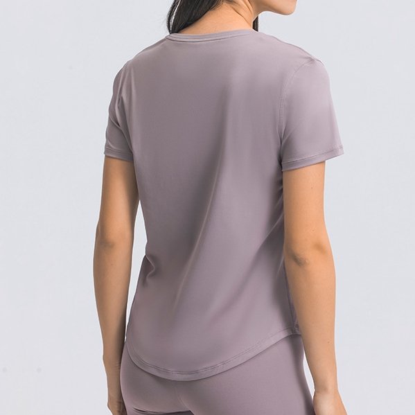 Womens Sports Training 80%Nylon 20%Spandex Tshirt DS075 print logo 20
