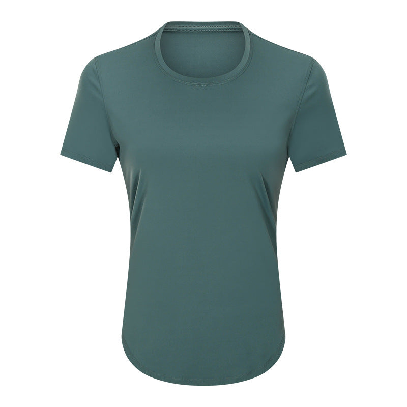 Womens Sports Training 80%Nylon 20%Spandex Tshirt DS075 print logo 4