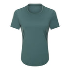Womens Sports Training 80%Nylon 20%Spandex Tshirt DS075 print logo 4