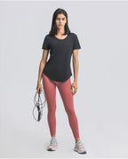 Womens Sports Training 80%Nylon 20%Spandex Tshirt DS075 print logo 52