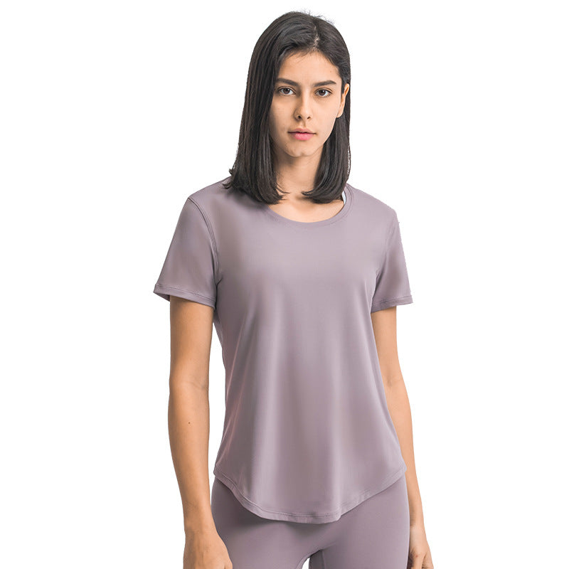 Womens Sports Training 80%Nylon 20%Spandex Tshirt DS075 print logo 16