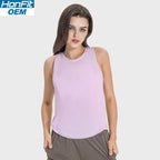 Womens Sports Workout 75%nylon 25%spandex Tank Top DSS058 print logo 9