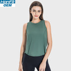 Womens Sports Workout 75%nylon 25%spandex Tank Top DSS058 print logo 5