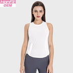 Womens Sports Workout 75%nylon 25%spandex Tank Top DSS058 print logo 13