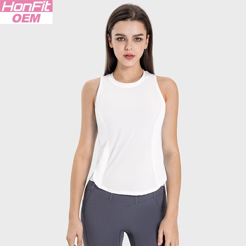 Womens Sports Workout 75%nylon 25%spandex Tank Top DSS058 print logo 13