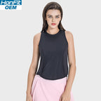 Womens Sports Workout 75%nylon 25%spandex Tank Top DSS058 print logo 7