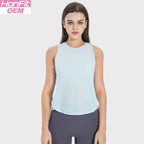 Womens Sports Workout 75%nylon 25%spandex Tank Top DSS058 print logo 3